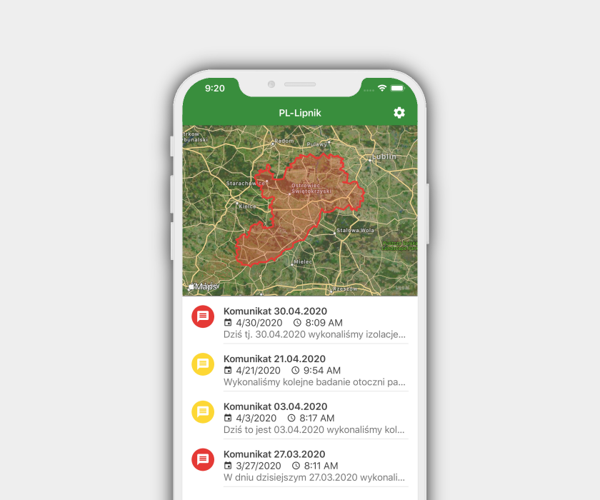 Cross-platform mobile apps for farmers in Hungary and Poland, and corresponding backend